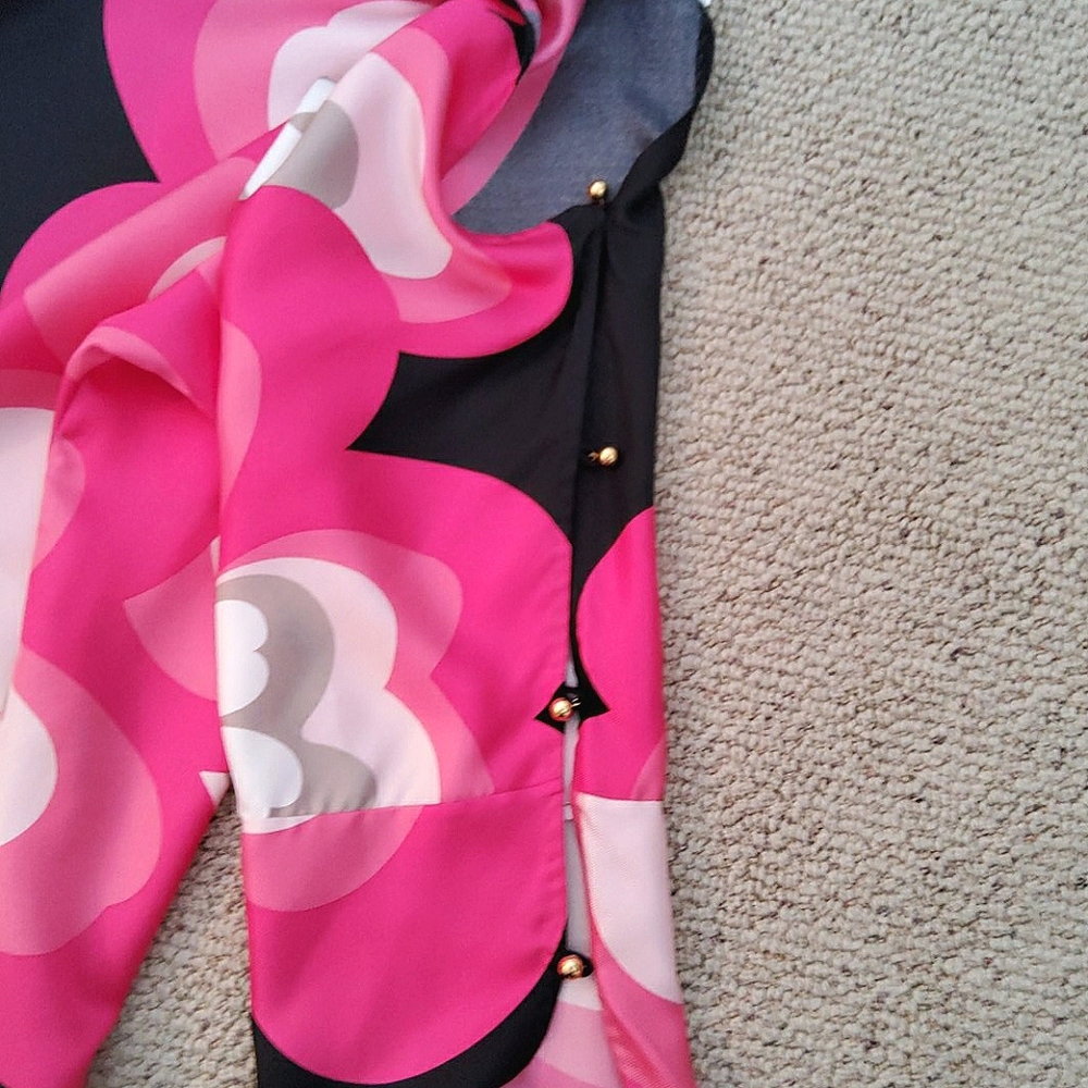 Tibi 100% Silk Abstract Floral Tunic Top Cover-up  Like New - Picture 5 of 9